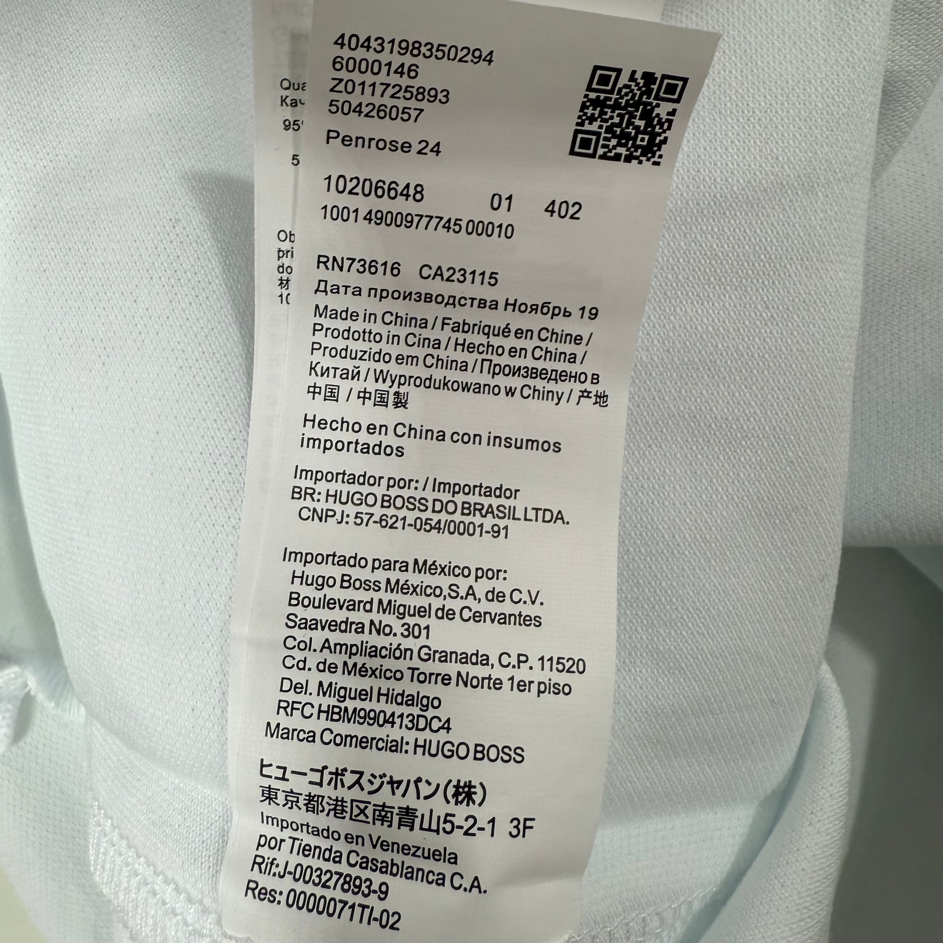 BOSS GREEN LOGO COTTON POLO TSHIRT WHITE COLOUR