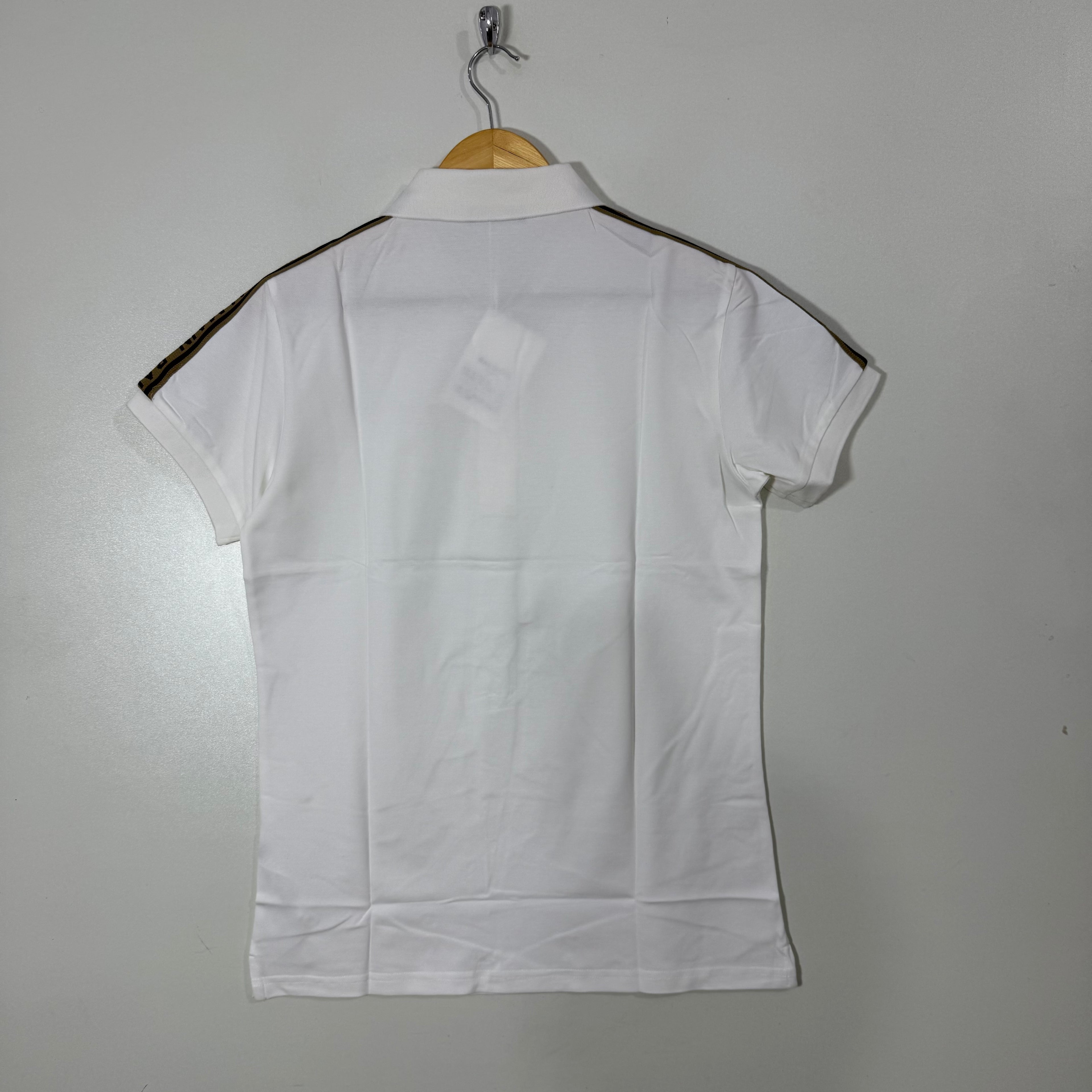 BALMAIN PARIS COTTON POLO TSHIRT WHITE