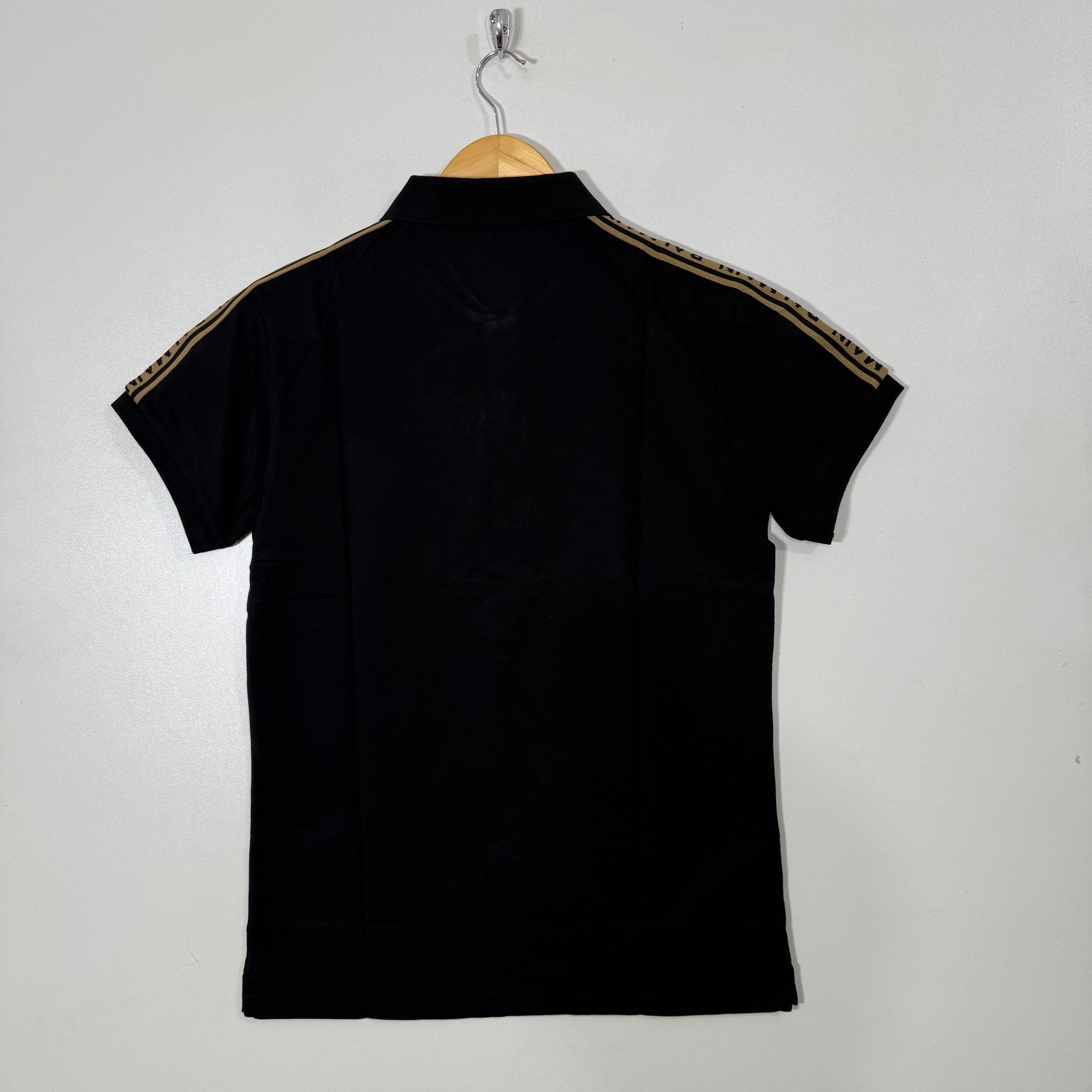 BALMAIN PARIS COTTON POLO TSHIRT BLACK