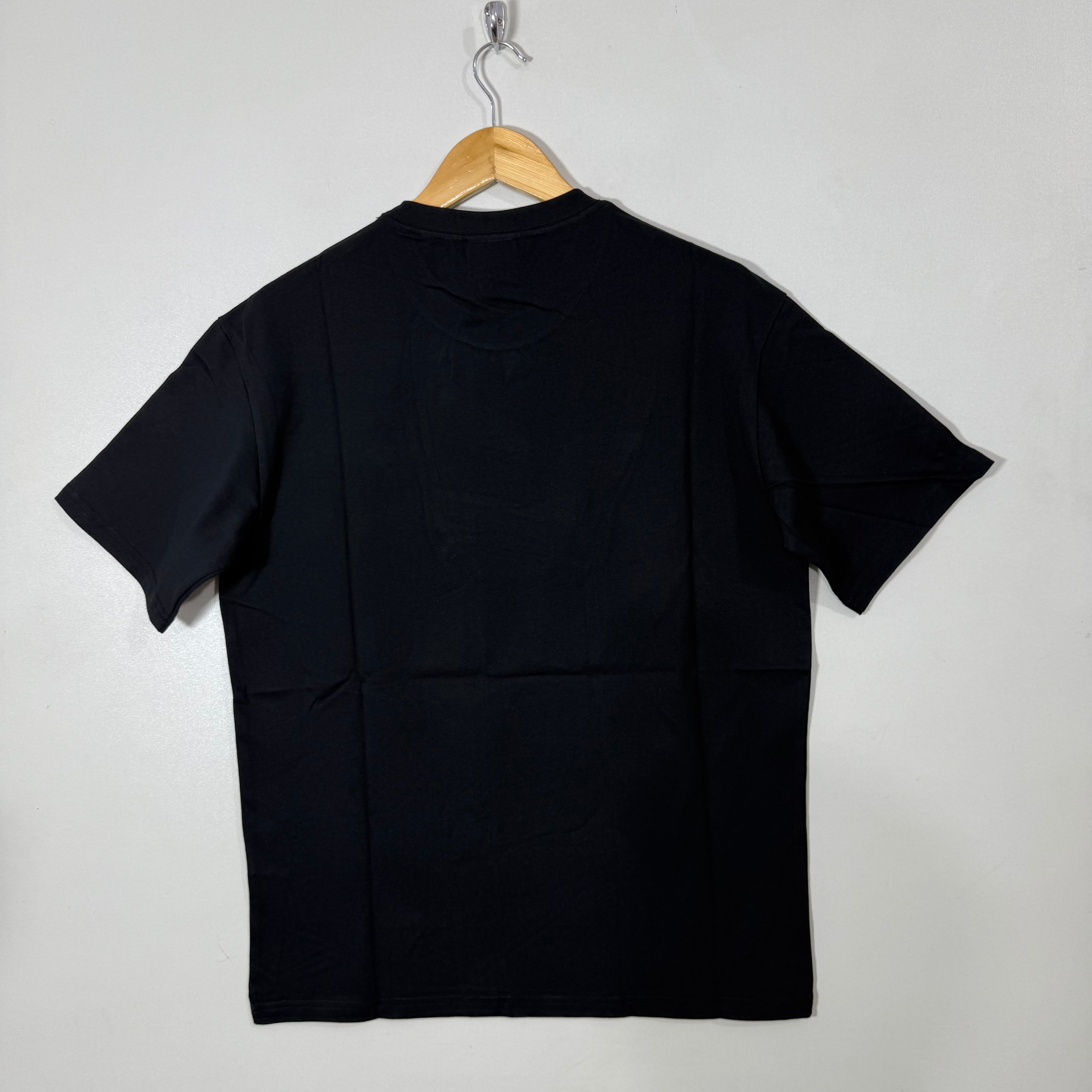 ARMANI OVERSIZED DROOPED SHOULDER COTTON TSHIRT BLACK COLOUR