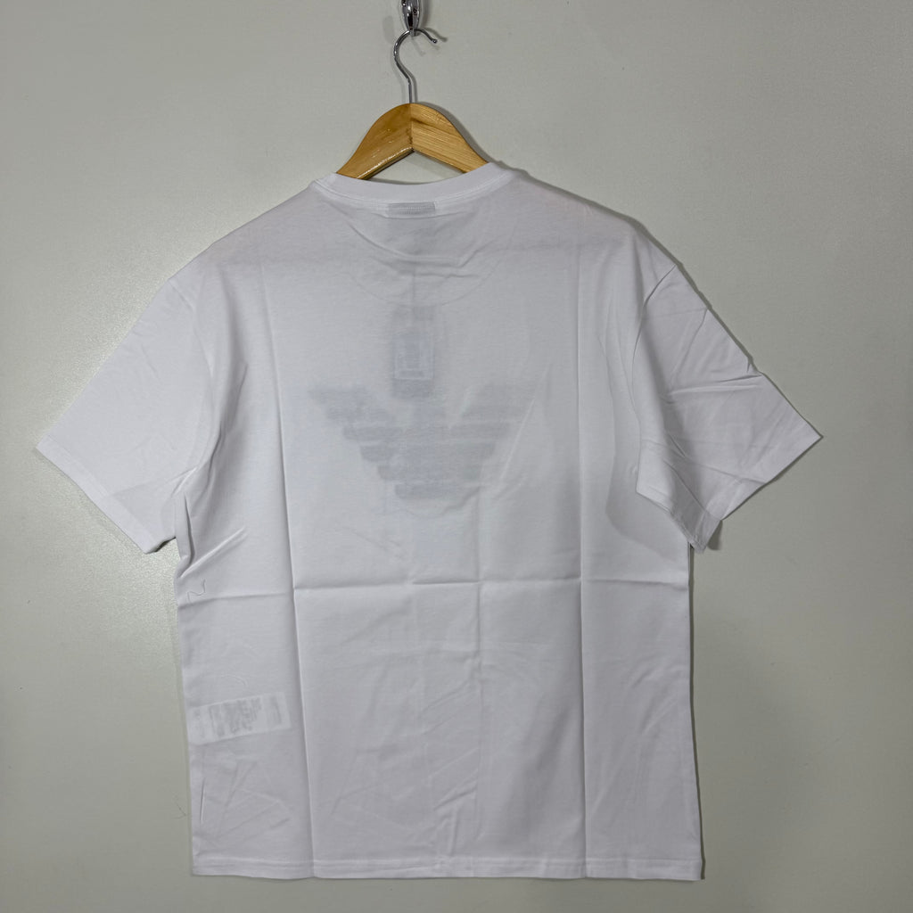 ARMANI OVERSIZED DROOPED SHOULDER COTTON TSHIRT WHITE COLOUR